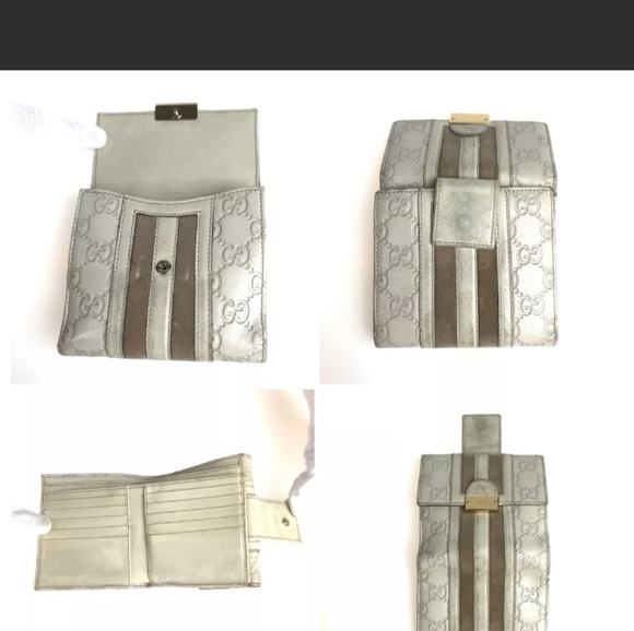 GUCCI🥳HP🥳Gucci GG White Leather Wallet - Picture 10 of 12
